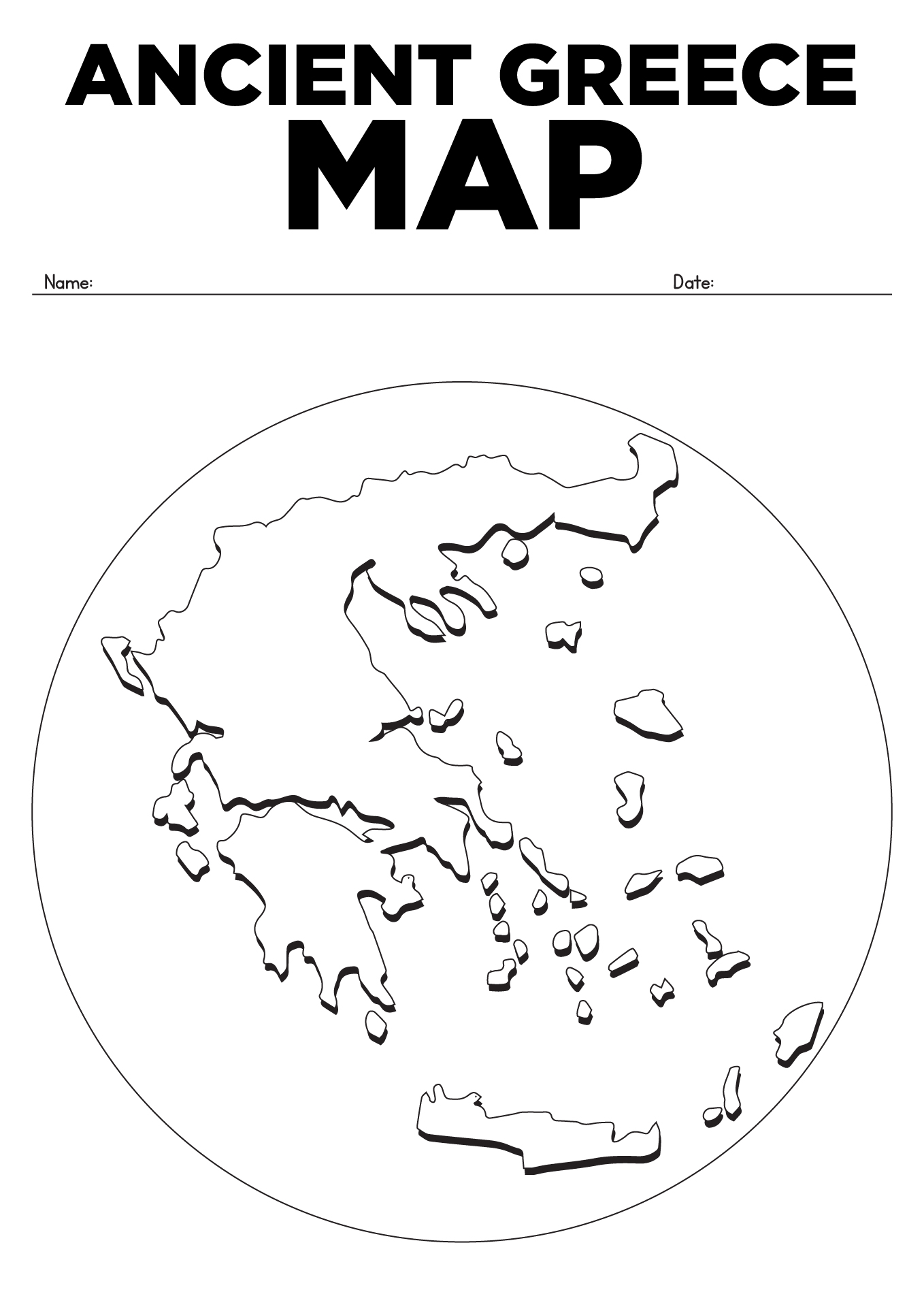 9 Blank Map Of Greece Worksheet Worksheeto