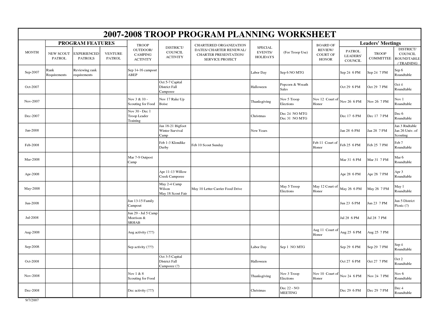 15 Event Planning Worksheet Template /
