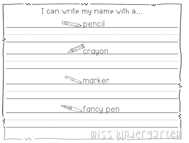 Can I Write My Name Printable Image