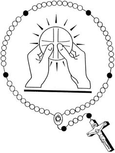 Catholic Rosary Coloring Pages for Kids Image