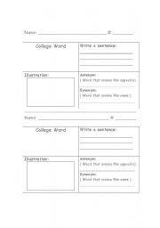 College English Worksheets Printable Image