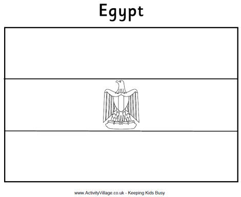 Egypt Flag Coloring Image
