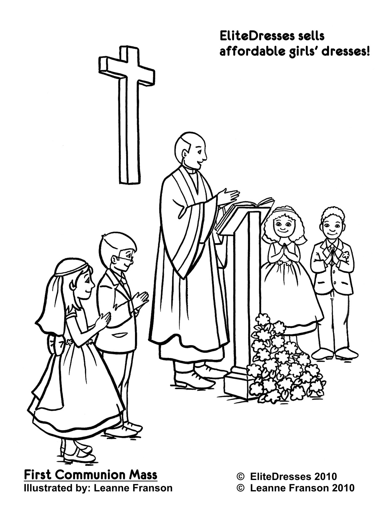 First Communion Coloring Pages Image
