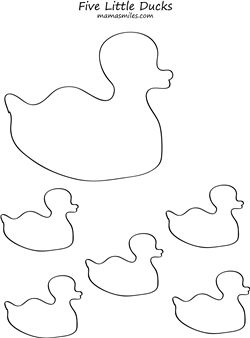 Five Little Ducks Coloring Pages Image