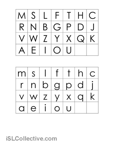 Free Printable Alphabet Letter Recognition Worksheets