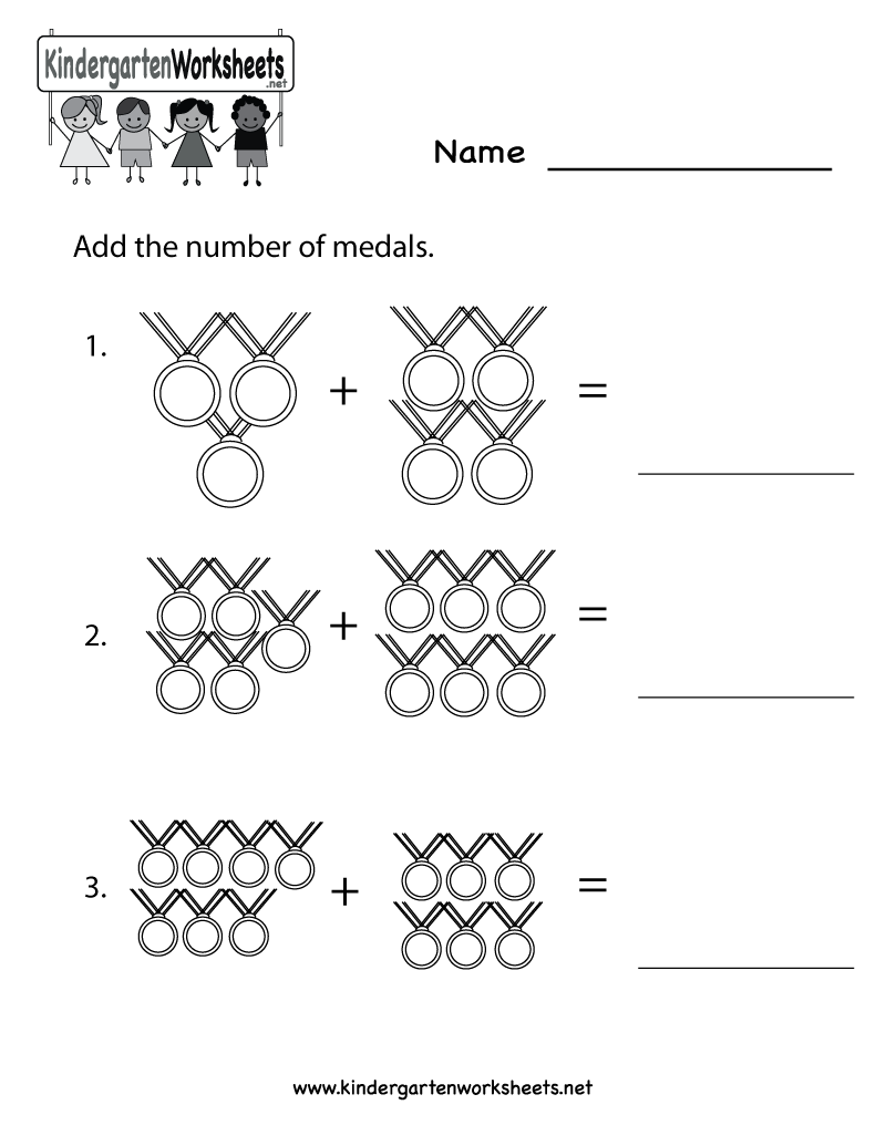 Free Printable Kindergarten Math Addition Worksheets