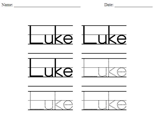 Learn to Write Your Name Tracing Worksheets Image