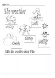 Weather Worksheet for Kids Printable Image