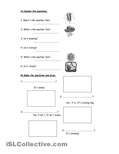 Weather Worksheets for Elementary Students Image