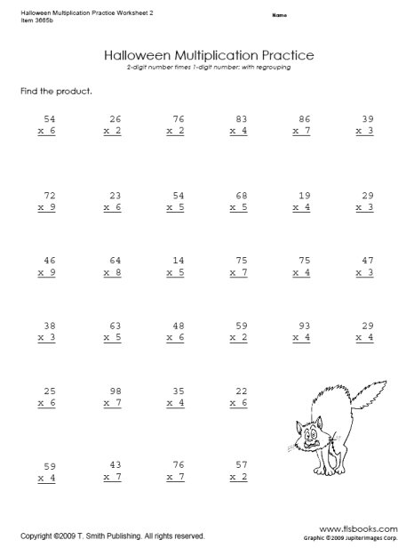 6th Grade Math Worksheets Multiplication Image