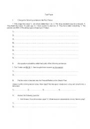 9th Grade English Worksheets Printable