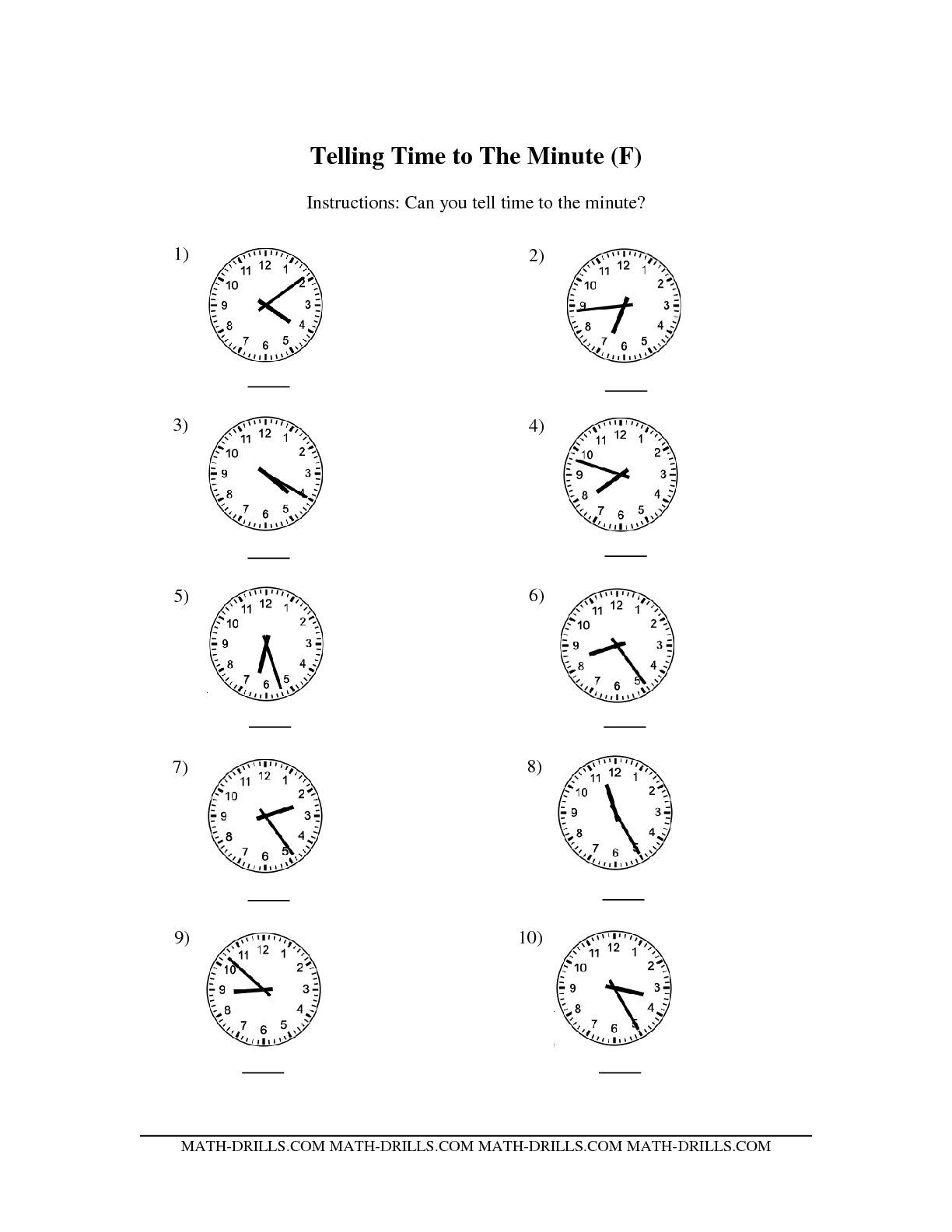 Analog Clock Telling Time to Minute On Image