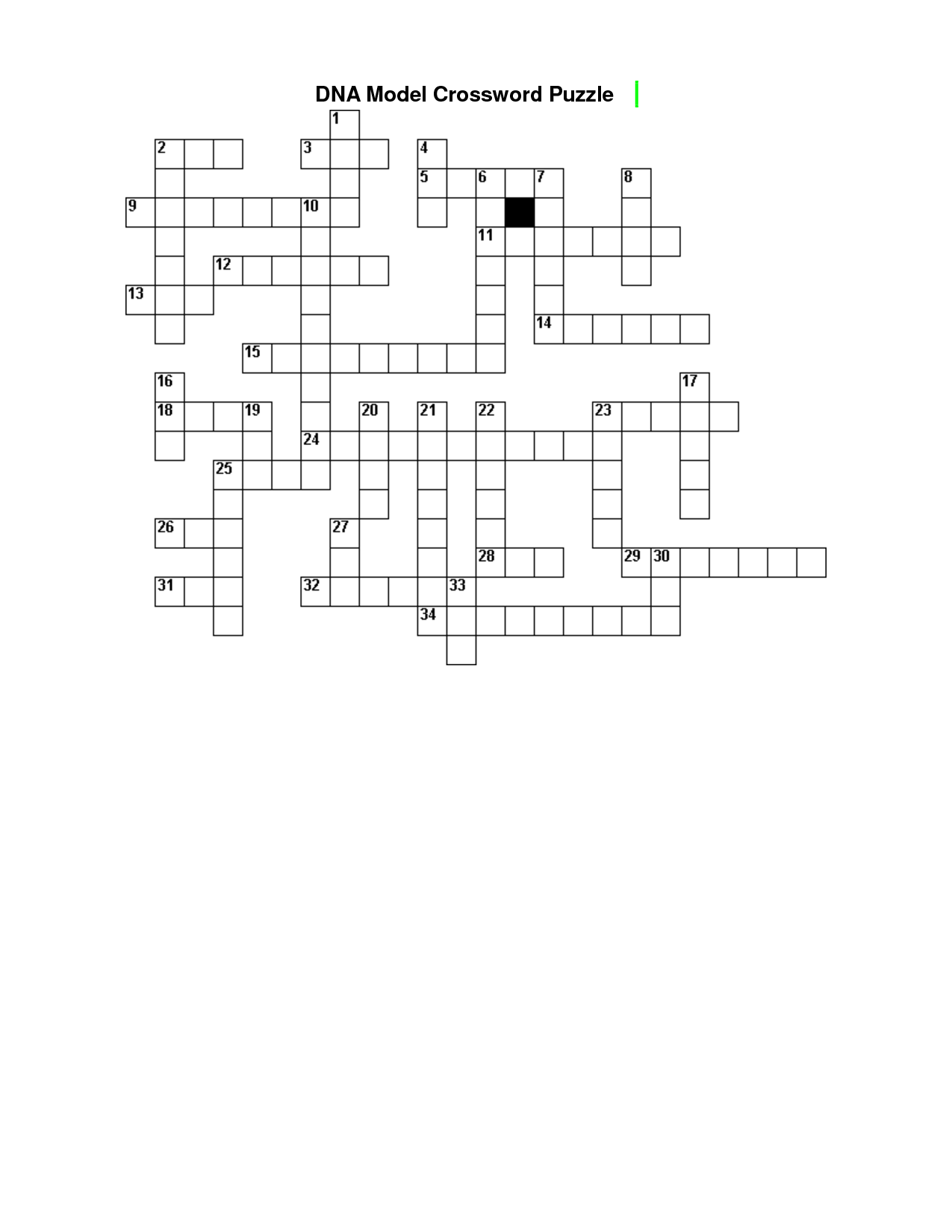Cell Crossword Puzzle Worksheet Answers Image