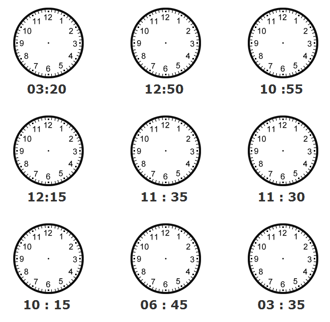 Clock Telling Time Worksheet Printable Image