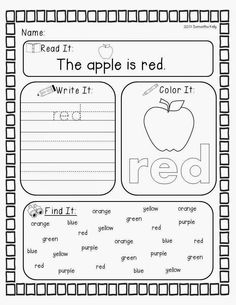 Color Red Preschool Activities Image