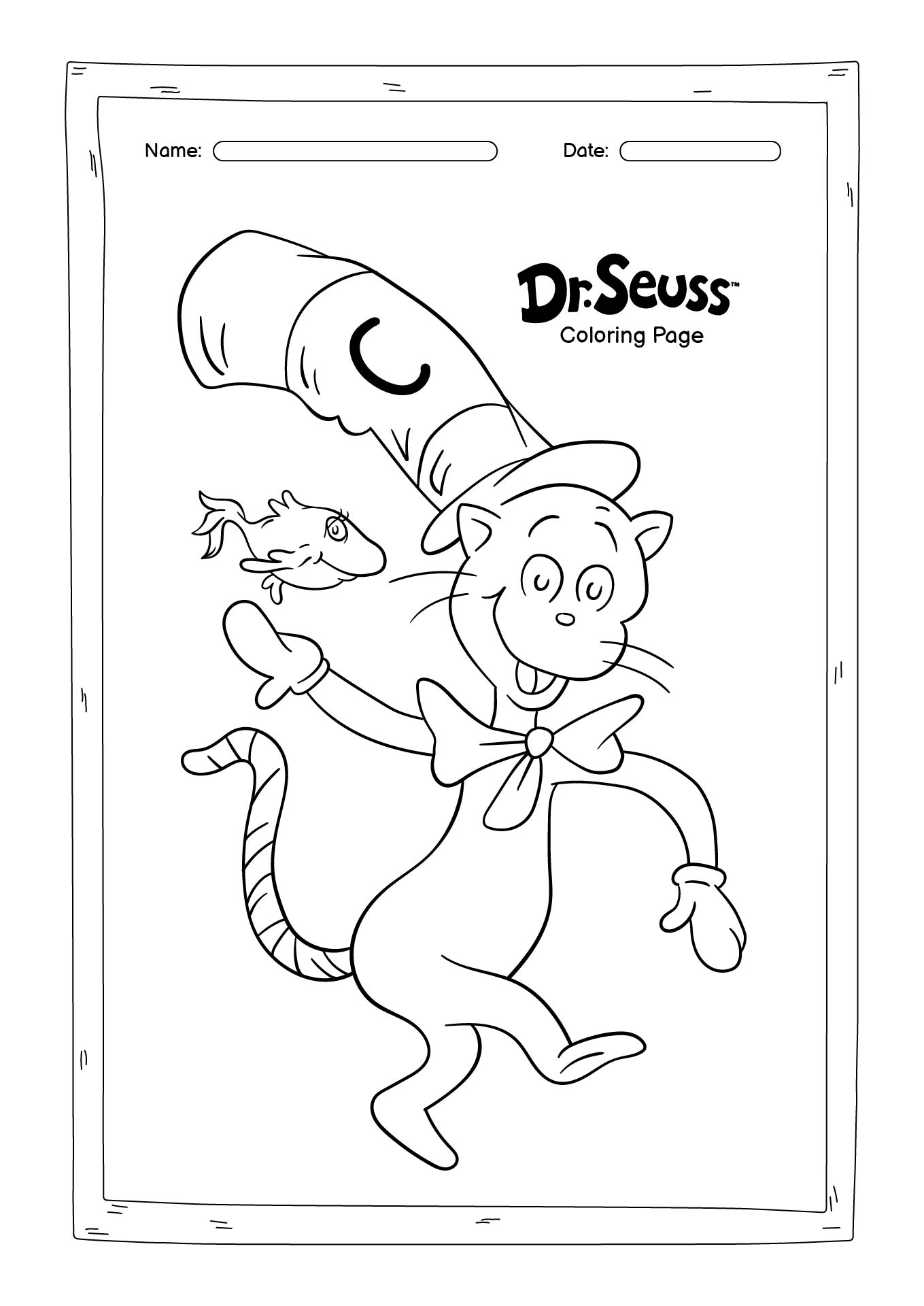 Dr. Seuss Coloring Pages Image