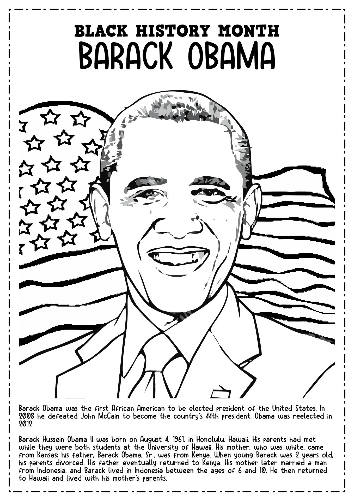 Free Printable Black History Month Coloring Pages Image