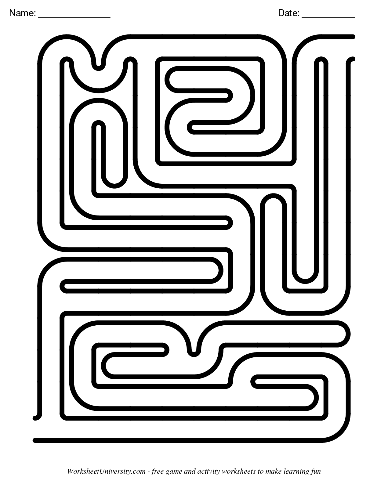 11 Fun Maze Worksheets Printable /