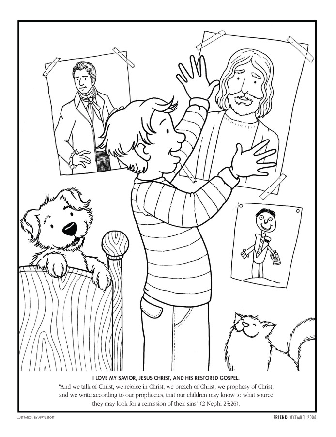 LDS Jesus Christ as a Child Coloring Page Image
