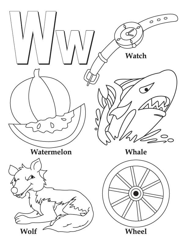 Letter W Coloring Pages Image