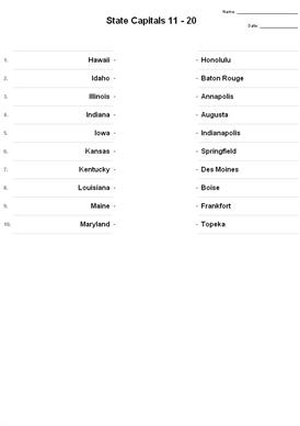 Matching Worksheet Generator