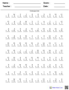 Math-Aids Worksheets Answers Image