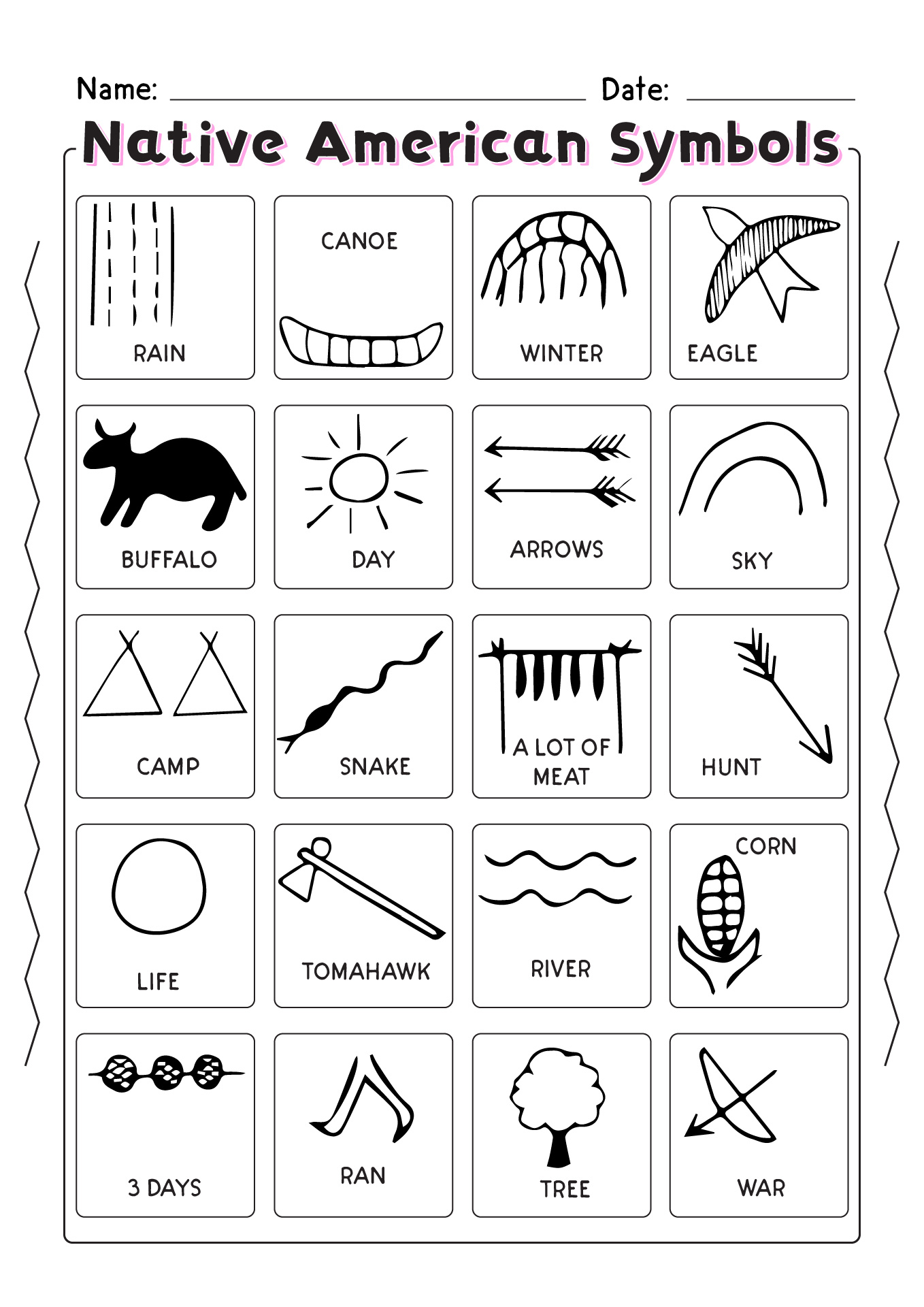 Native American Symbols Dictionary