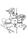 Small Carousel Horse Cutouts Image