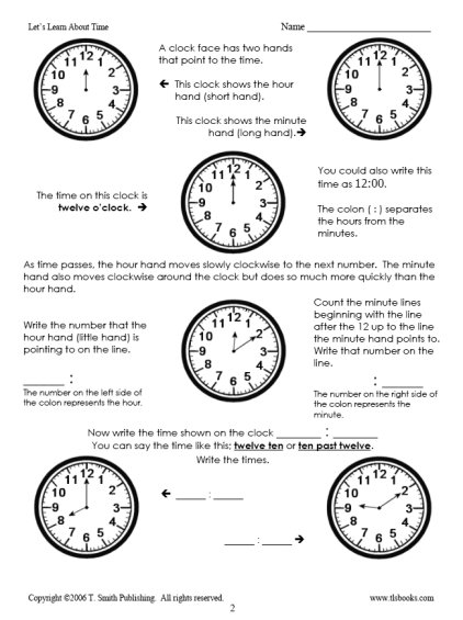 Spanish Telling Time Worksheets AM and Pm Image