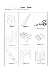 Classroom Objects Coloring Pages Image