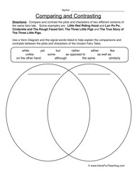 Compare and Contrast Worksheet Grade 1 Image