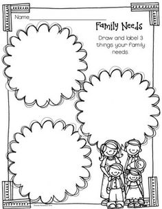 My Family Traditions Worksheets