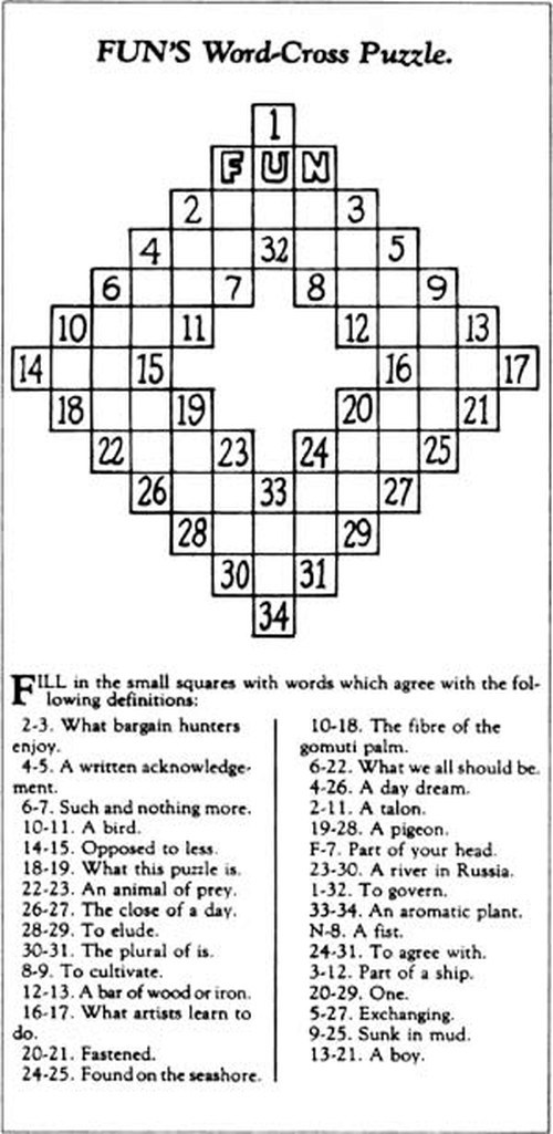 First Crossword Puzzle Image