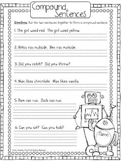 First Grade Compound Sentences Image