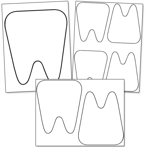 Free Printable Tooth Template Image