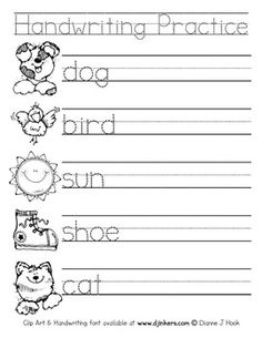 Handwriting Practice Worksheets Image
