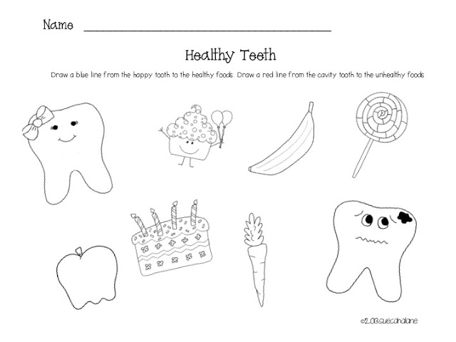 Healthy Teeth Worksheet Image