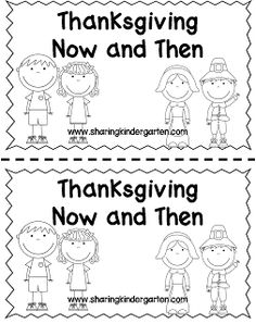 Kindergarten Thanksgiving Then and Now Image