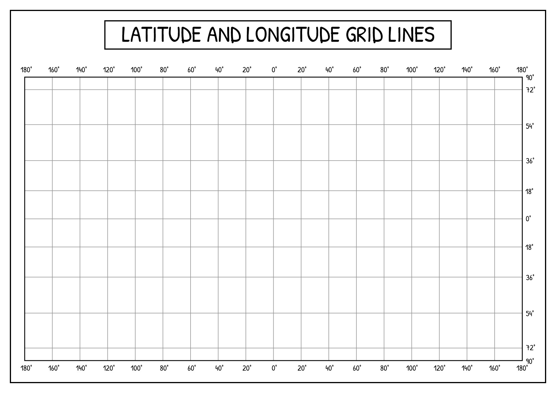 Latitude and Longitude Grid Lines