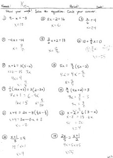 Literal Equations Worksheet Answers Image