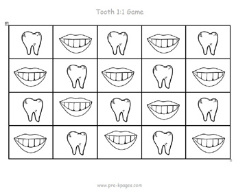 Preschool Dental Health Printable Worksheets Image