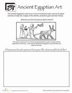 Ancient Egyptian Art Worksheet Image