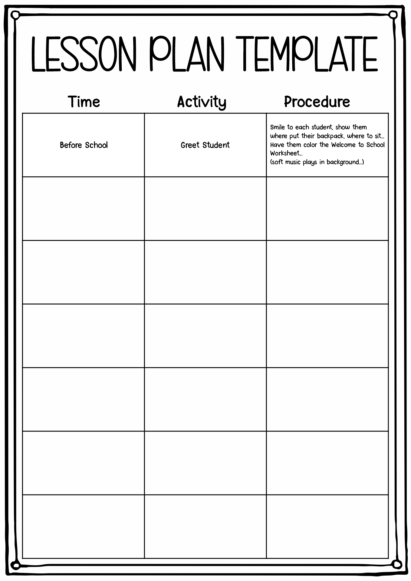 First Day of School Lesson Plans Image