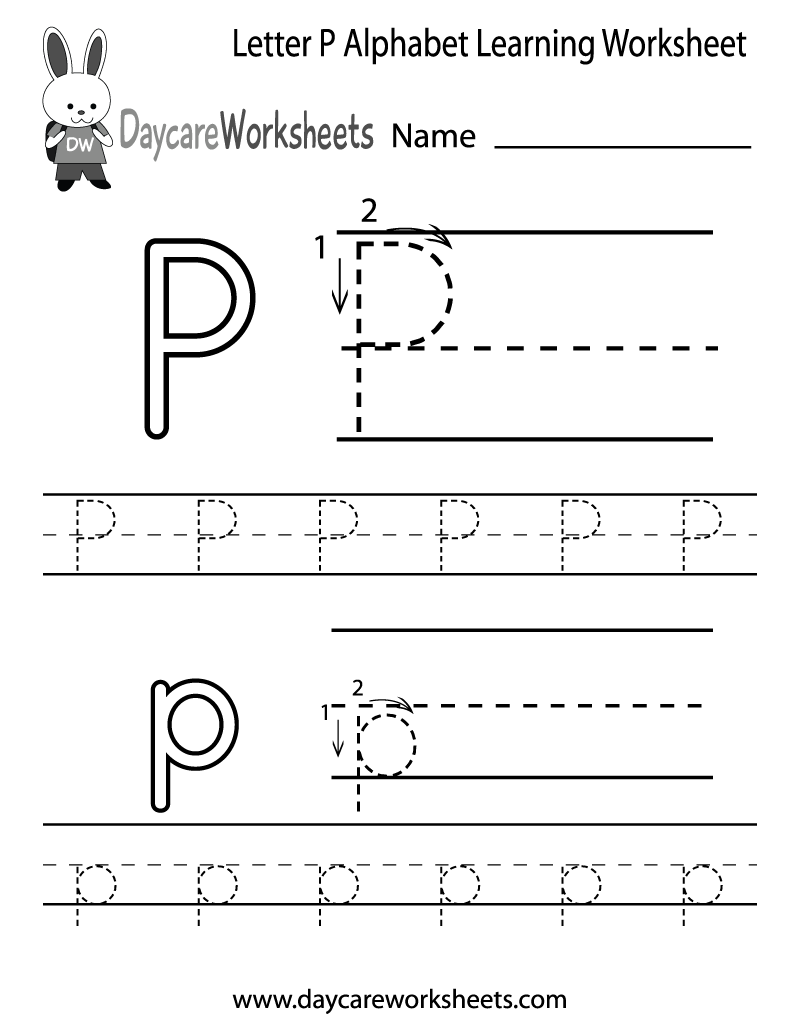 Free Printable Letter P Worksheets Image