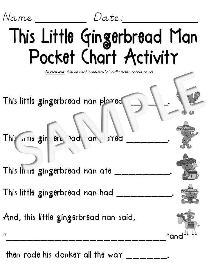 Gingerbread Man Math Worksheets Image