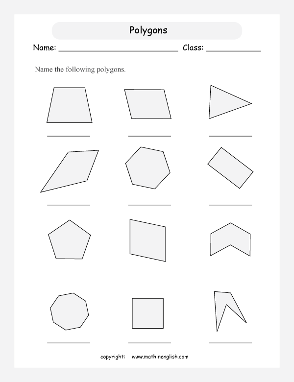 Irregular Polygon Shapes Worksheets Image