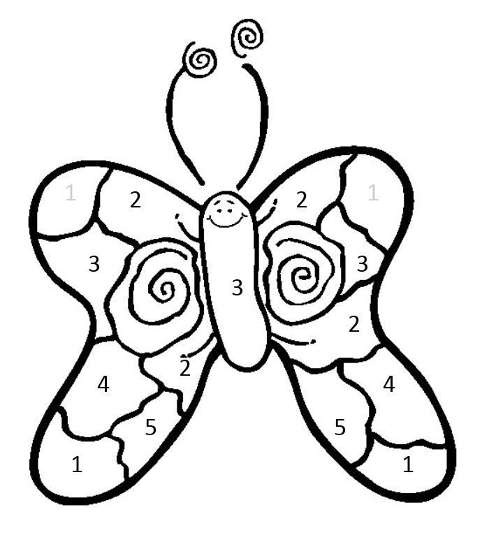 Math Color by Number Coloring Page for Kindergarten Image