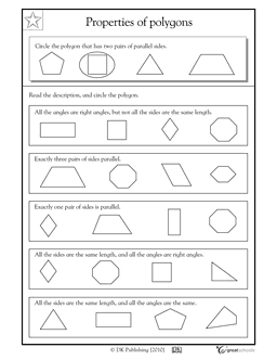 Polygon Sides and Angles Worksheets Image