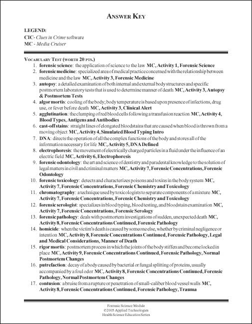 Science Worksheets with Answer Key