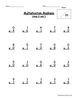 1 Minute Multiplication Drill Image